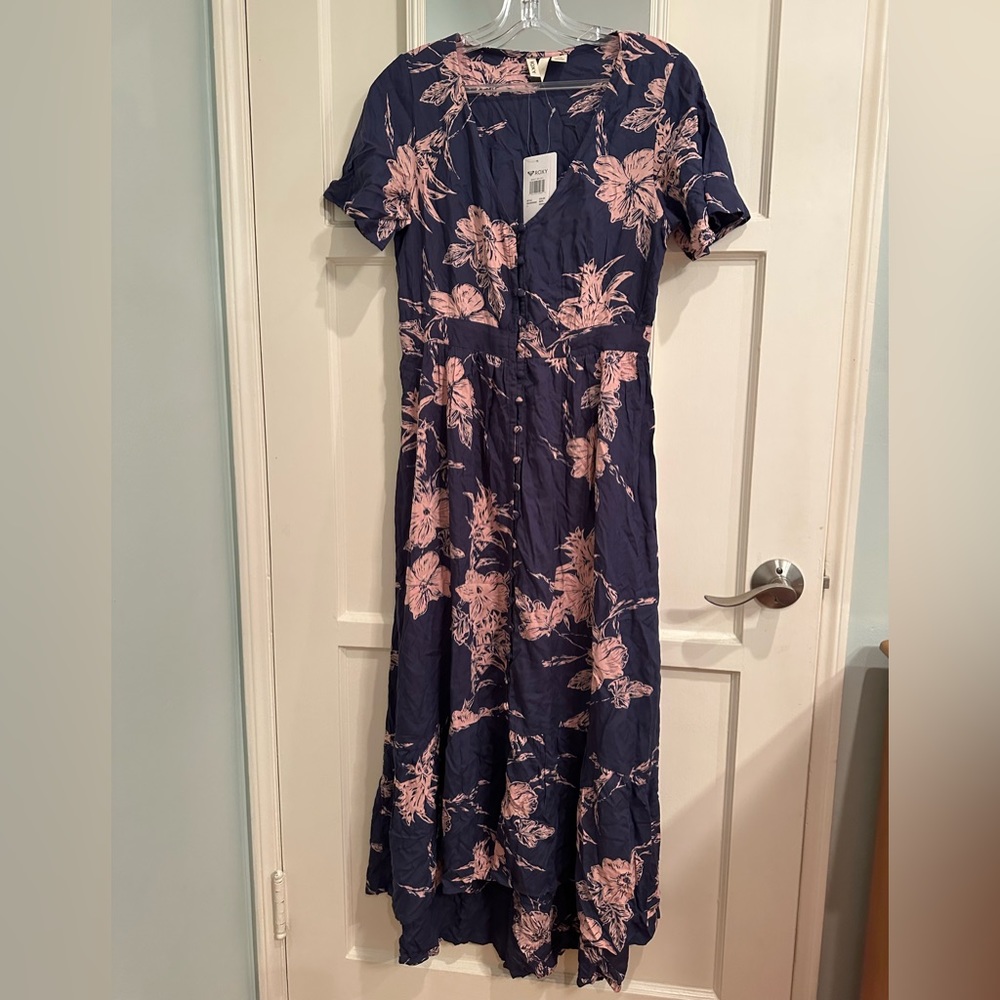 Roxy Bright Daylight short sleeve floral maxi dress